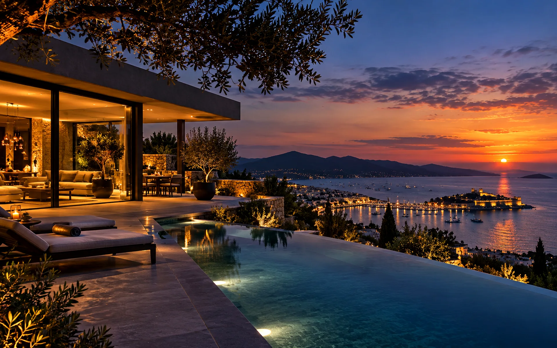 Yalıkavak’ta Panoramik Deniz Manzaralı 5+1 Villa
